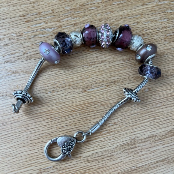 Silver and Purple Charm Bracelet - Picture 5 of 5